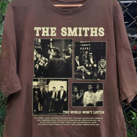 The Smiths Shirt, The World Won't Listen Album Of The Smiths Shirt, The World Wo - Picture 1 of 1